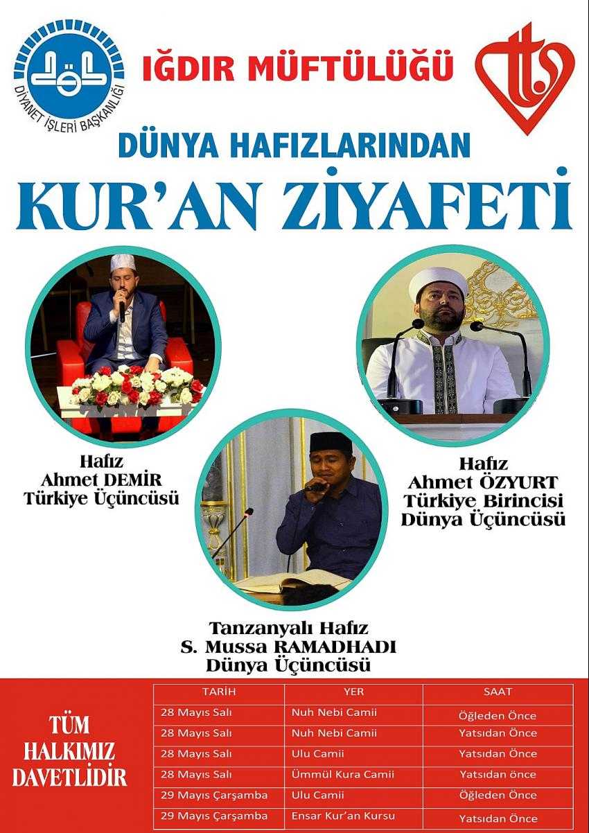 IĞDIR MÜFTÜLÜĞÜNDEN KUR-AN ZİYAFETİ