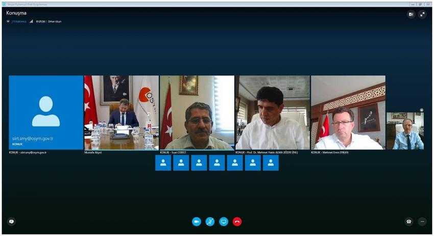 Rektör Alma, MSÜ Askeri Aday Öğrenci Belirleme ve YKS Sınavı Online Toplantısına Katıldı