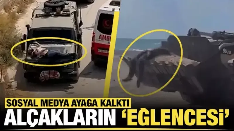 yaralılar ve şehitlerin cenazesine işkence... Araçların önünde sergileyip eğlendiler