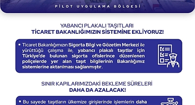Habur Sınır Kapısında Pilot Uygulama: Yabancı Plakalı Taşıtlarda Bekleme Süreleri Azalıyor