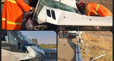 Iğdır'da Feci Kaza: Transit ve Taksi Çarpıştı, 8 Yaralı