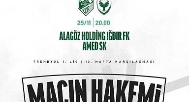 Iğdır FK-Amedspor Maçında Sürpriz Hakem Değişikliği