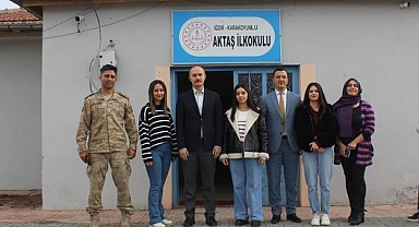 KARAKOYUNLU KAYMAKAMI NURETTİN YAVUZ’DAN AKTAŞ KÖYÜ İLKOKULUNA ZİYARET