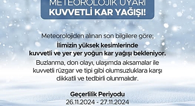 Meteoroloji Uyardı: Yüksek Kesimlerde Yoğun Kar Yağışı Bekleniyor