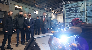 Vali Ercan Turan, Azerbaycan Heyeti ile Organize Sanayi Bölgesi'nde Fabrikaları İnceledi