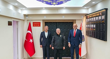 Tuzluca ve Hoşhaber Belediye Başkanlarından Emniyet Müdürü Turgay’a Ziyaret