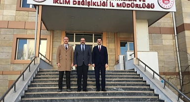 Kaymakam Abdüllatif Yılmaz’dan İl Müdürü Resul Deveci’ye Veda Ziyareti