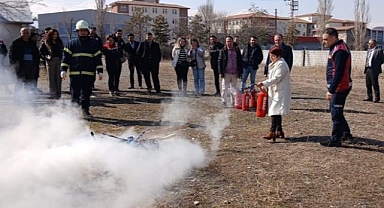Iğdır’da Kamu Personeline Yangın Eğitimi ve Tatbikatı
