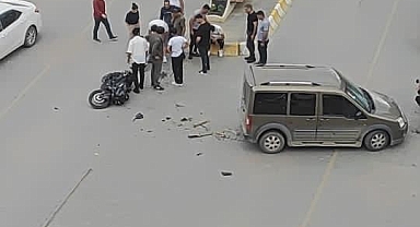 VALİ YOLUNDA ÇARPIŞMA: MOTOSİKLET SÜRÜCÜSÜ HASTANEYE KALDIRILDI!
