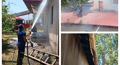 Iğdır’da Ev Yangını Korkuttu, Ekipler Zamanında Yetişti