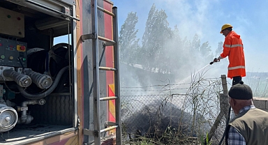 Cumhuriyet Mahallesi’nde Korkutan Yangına Anında Müdahale