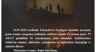 Eskişehir’de Orman Yangınına Müdahale Eden 10 Kahraman Şehit Düştü