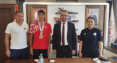 Milli Atlet Muhammet Ağgün’den İl Müdürü Recai Şahin’e Ziyaret