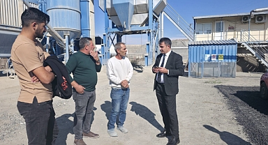 Genel Sekreter Çarman, Asfalt Üretim Tesisinde İncelemelerde Bulundu
