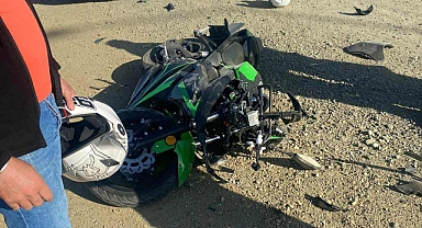 Iğdır-Tuzluca Yolunda Kaza: Motosiklet Sürücüsü Hastanelik Oldu