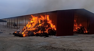 Balya Makinesi ve Ürünler Kül Oldu