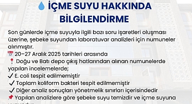 Belediye Yetkililerinden İçme Suyuna İlişkin Net Açıklama: “Sonuçlar Temiz, Su Güvenle Tüketilebilir”