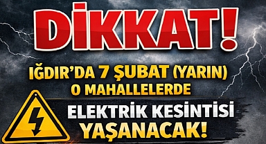 Iğdır’da Hafta Sonu Planlı Elektrik Kesintisi