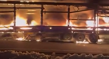 Tır Dorsesi Küle Döndü