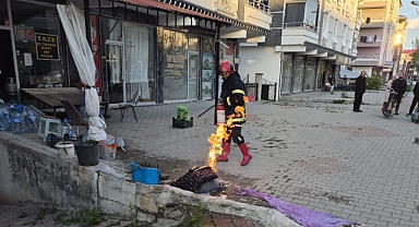 Kanuni Caddesi’nde Piknik Tüpü Yangını: Ekipler Hızla Söndürdü