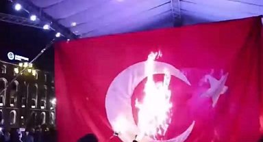 SARHOŞ ERMENİLERDEN TÜRK BAYRAĞINA ALÇAK SALDIRI