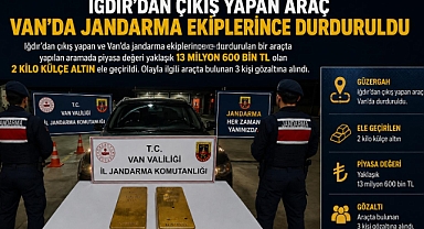 Iğdır’dan Van’a Giden Araçta Servet Taşınıyordu: 2 Kilo Külçe Altın Yakalandı