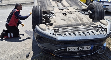 SANAYİ YOLUNDA KAZA: 1 KİŞİ YARALANDI