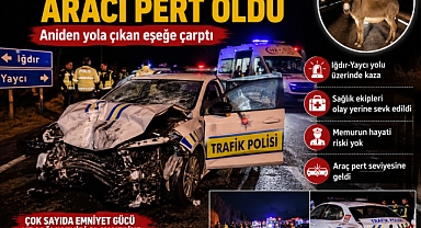     Görev Başındaki Trafik Polisi Ölümden Döndü! Araç Ağır Hasar Aldı